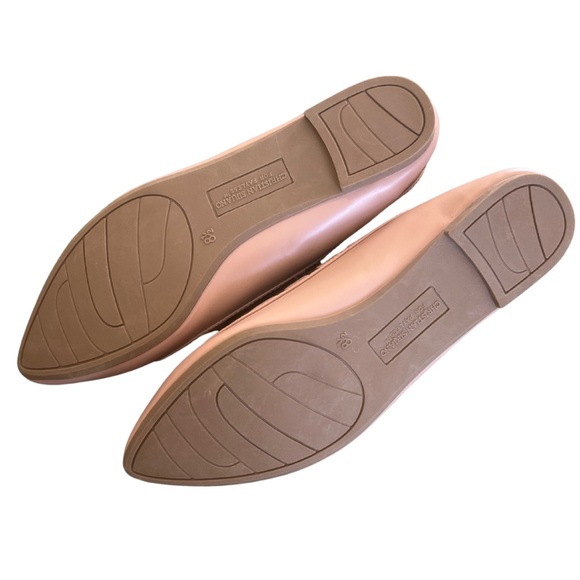 Christian Siriano for Payless Size 8.5 Nude Point Toe Flat w. Brass Studs - Picture 3 of 4